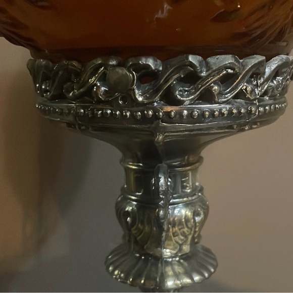 Vintage Hanging Lamp with Grapes Design - Picture 3 of 4